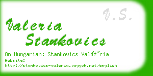 valeria stankovics business card